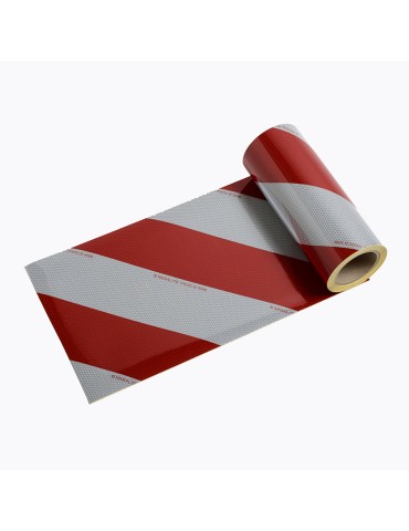 BACS44 - White,Red Reflective stripes Class B
