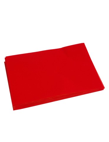 FEUTROUGE2 - 10 Red Felt Pads A5 Sheet Size