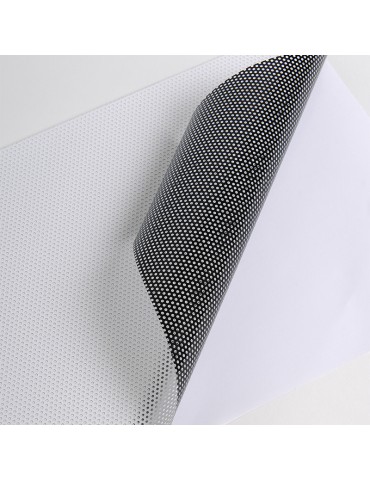 MICRO1 - Microperforated White Gloss/Black adh permanent clear