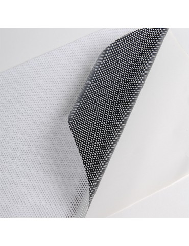 MICRO2 - Microperforated White Gloss/Black adh permanent clear