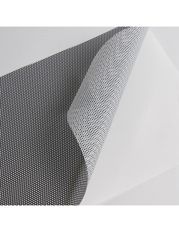 MICROINSID - Microperforated White Gloss/Black adh semi-permanent clear