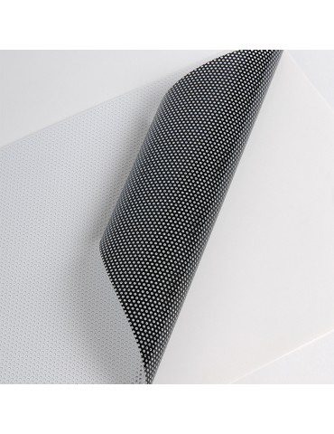 MICRO6 - Microperforated White Gloss/Black adh permanent clear